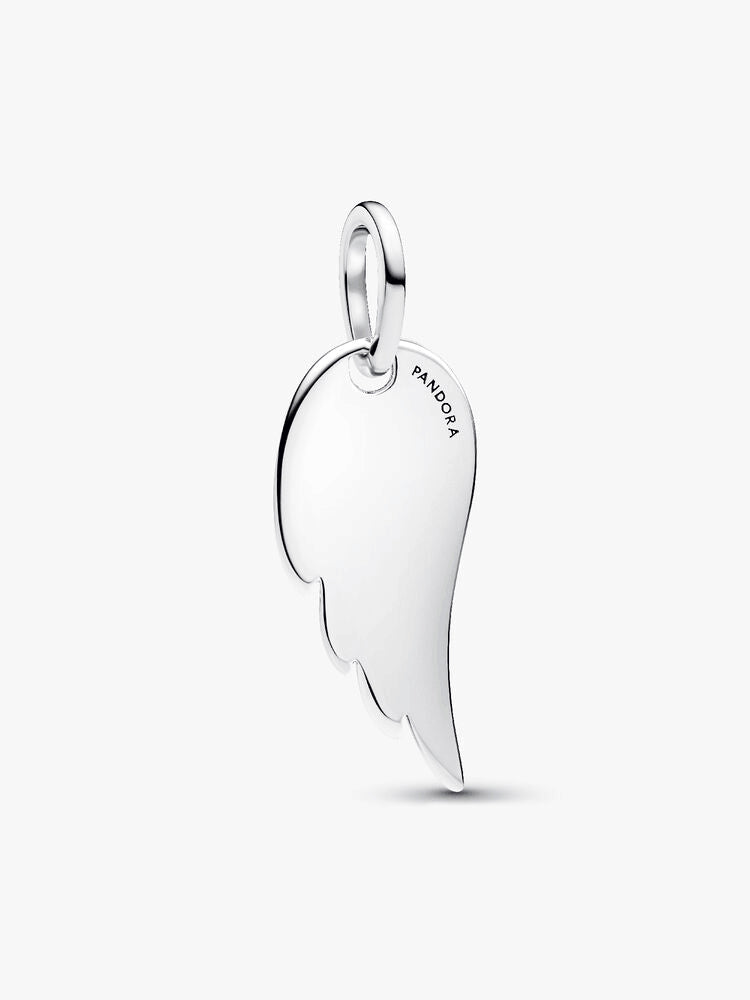 Engravable Angel Wing Tag Pendant