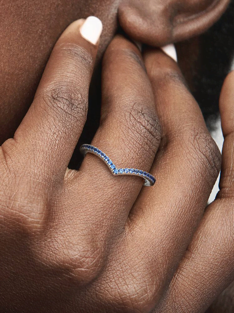 Pandora Timeless Wish Sparkling Blue Ring
