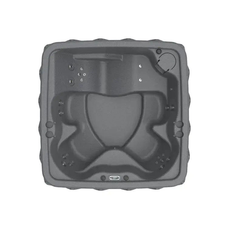 4-Person Square Plug-And-Play Hot Tub With Ozonator, 20 Stainless Steel Jets, LED Waterfall, 110V