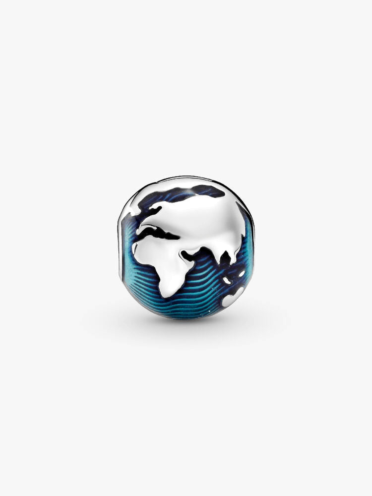 Blue Globe Clip Charm