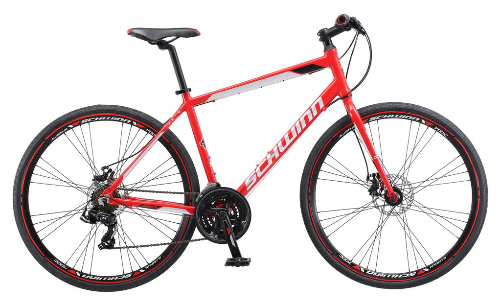 Schwinn Kempo Hybrid Bike, 700c Wheels, 21 Speeds, Men's Frame, Red