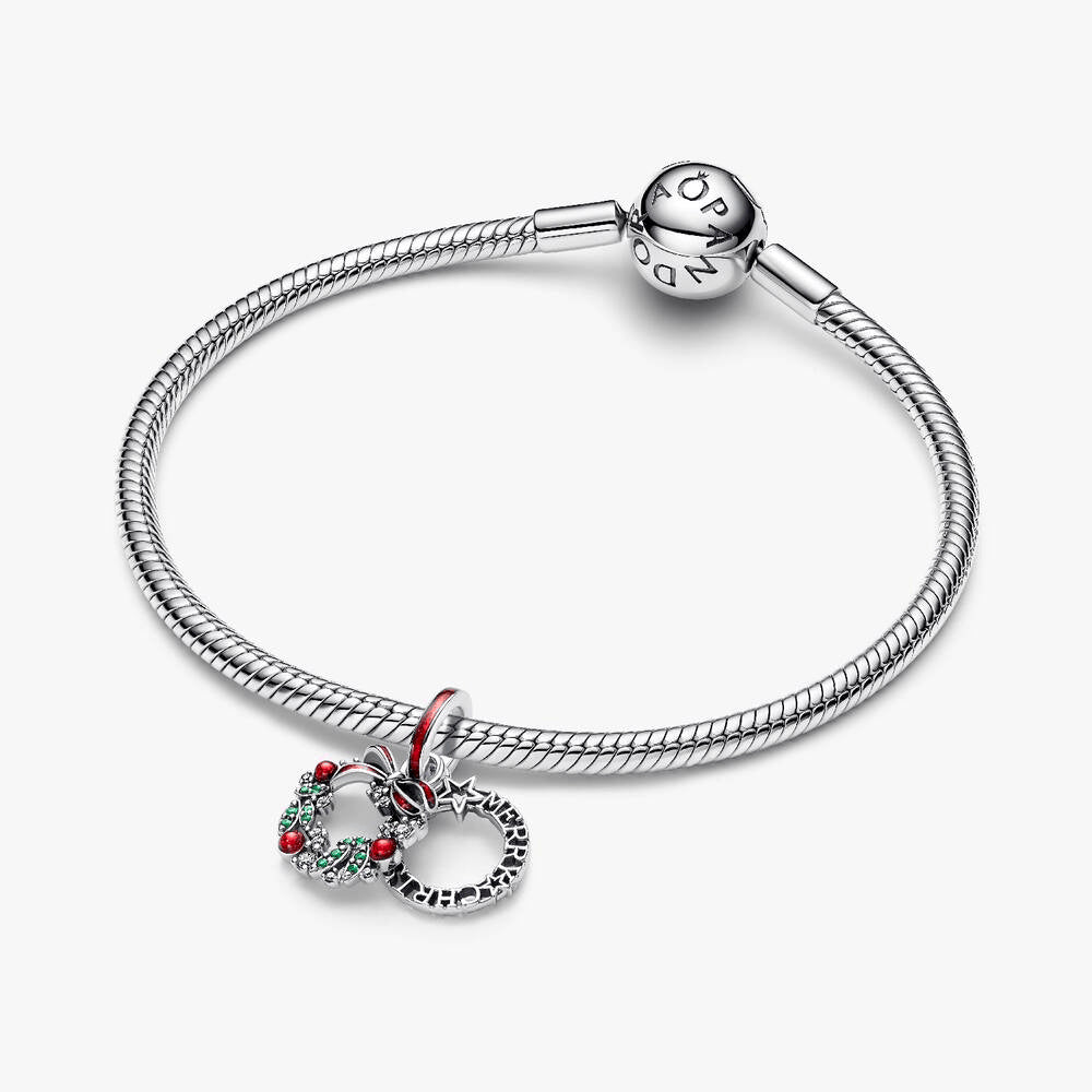 Holiday Wreath Double Dangle Charm