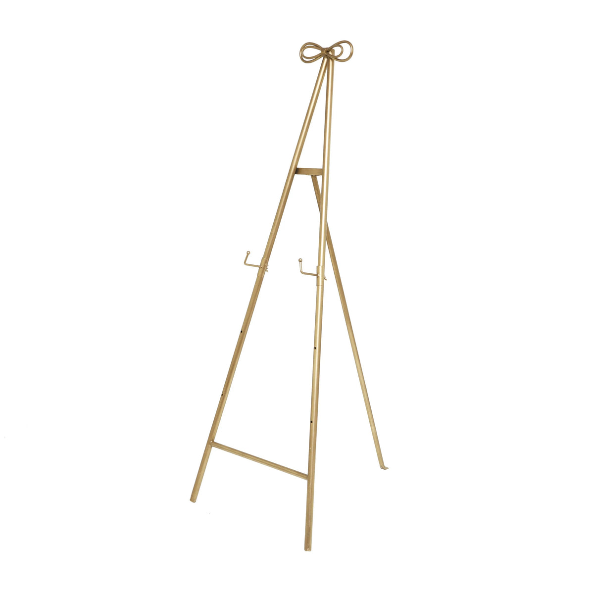 Adjustable 3-Tier Metal Display Stand Gold Floor Easel