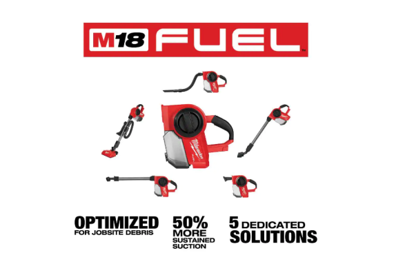 18V Brushless 0.25-Gallon Cordless Jobsite Vacuum With 5.0Ah Battery And Charger