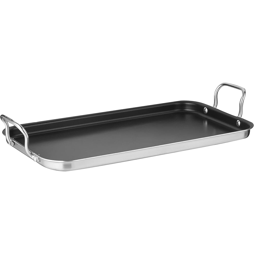 Nonstick Double Burner Griddle Skillet - 10x18-Inch