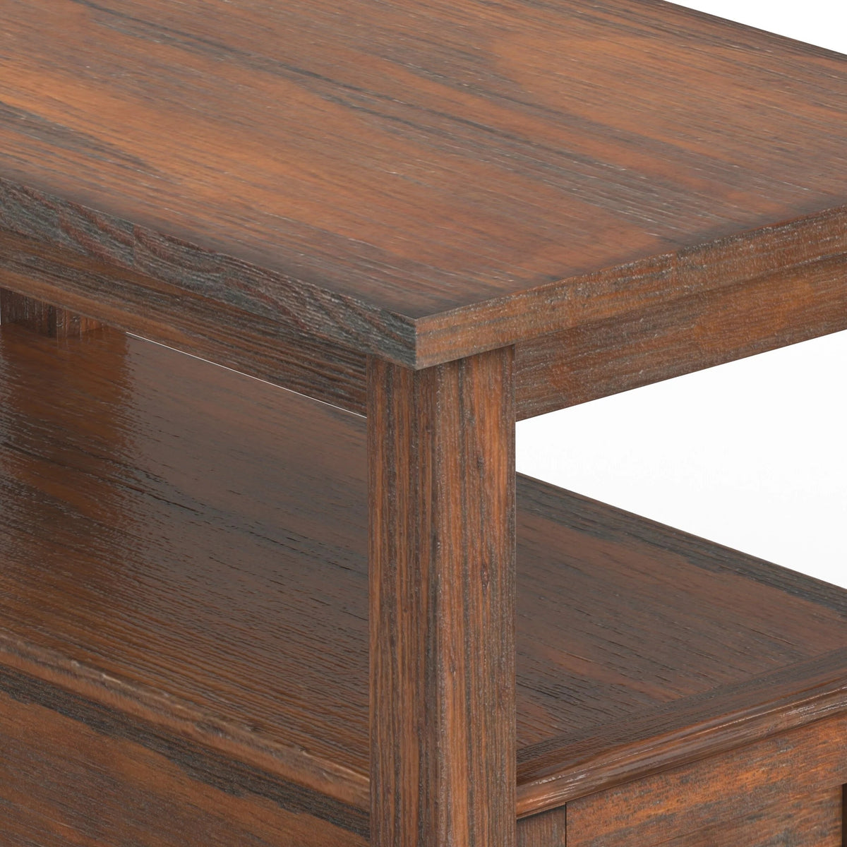 Solid Wood Narrow Side Table, 14 in Wide, 24 in D x 14 in W x 20 in H