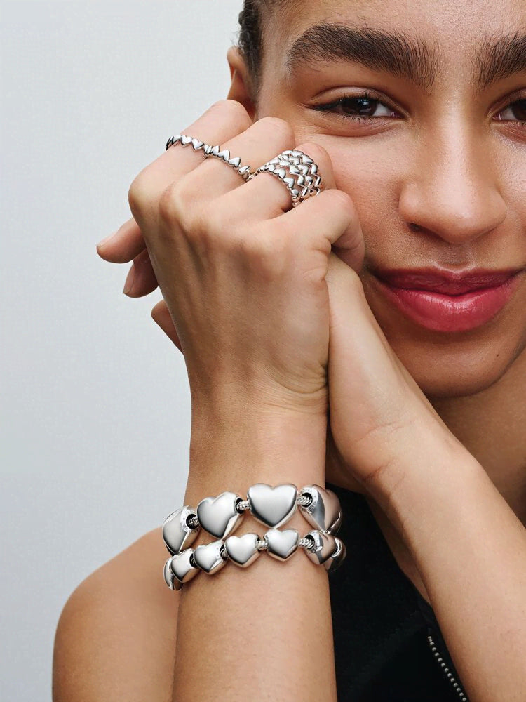 Row of Hearts Ring