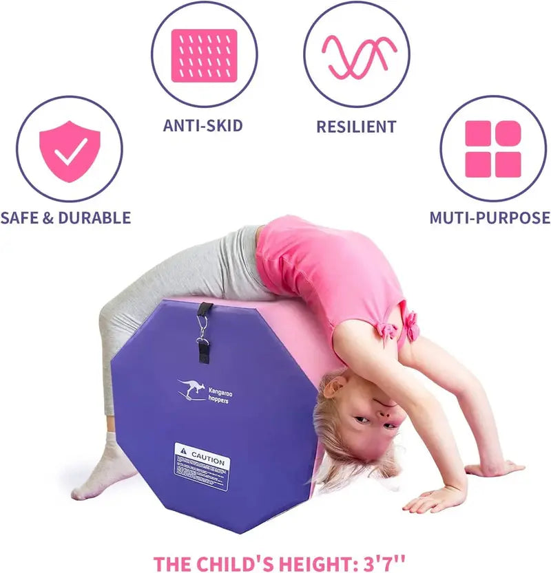 Kangaroo Hoppers Octagon Tumbling Mat 24 in x 26 in Pink/Purple
