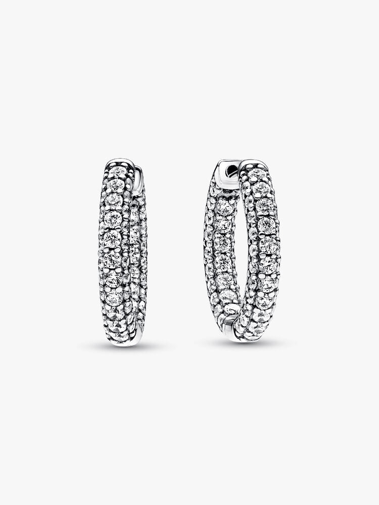 Pandora Timeless Pavé Single-row Hoop Earrings