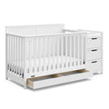 Graco 4-in-1 Convertible Crib And Changer With Drawer, White - Hadley