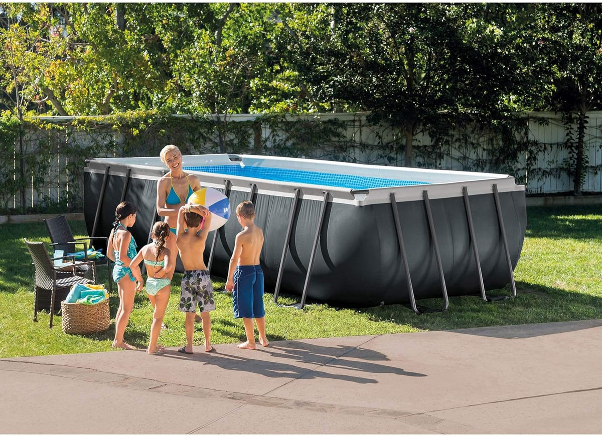 Intex Ultra XTR Rectangular Above Ground Pool Set, 216in L x 108in W x 52in H, Blue - 26355EH
