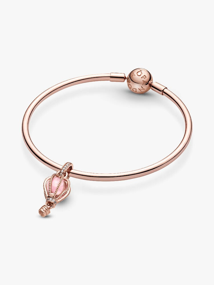 Sparkling Pink Hot Air Balloon Dangle Charm