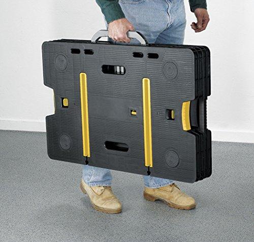 Keter Folding Work Table, 1000 lbs Capacity, Two 12 in Clamps, Black/Yellow - 197283