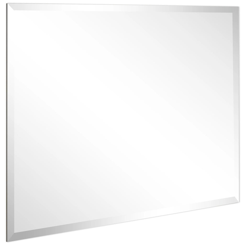 Frameless Beveled Prism Wall Mirror - Clear