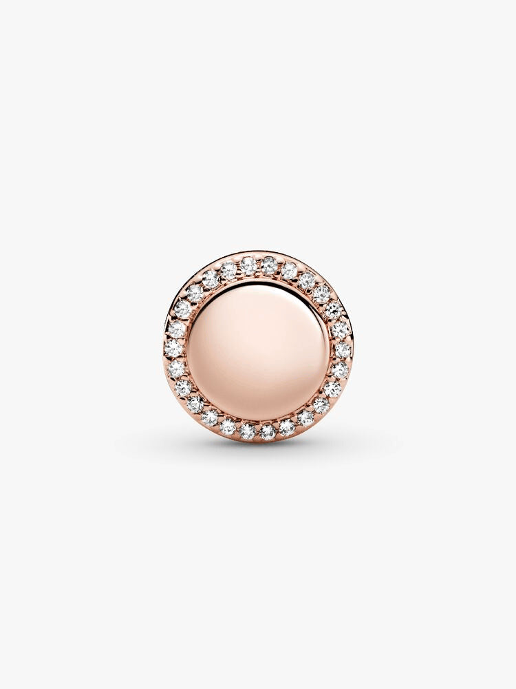 Engravable Sparkling Button Charm