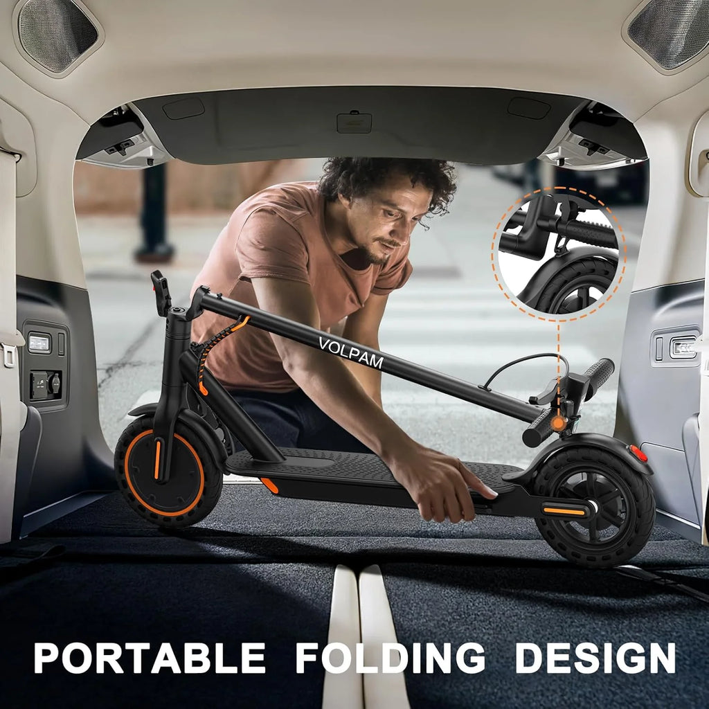 Electric Scooter With Solid Tires And Dual Braking - 350W/500W