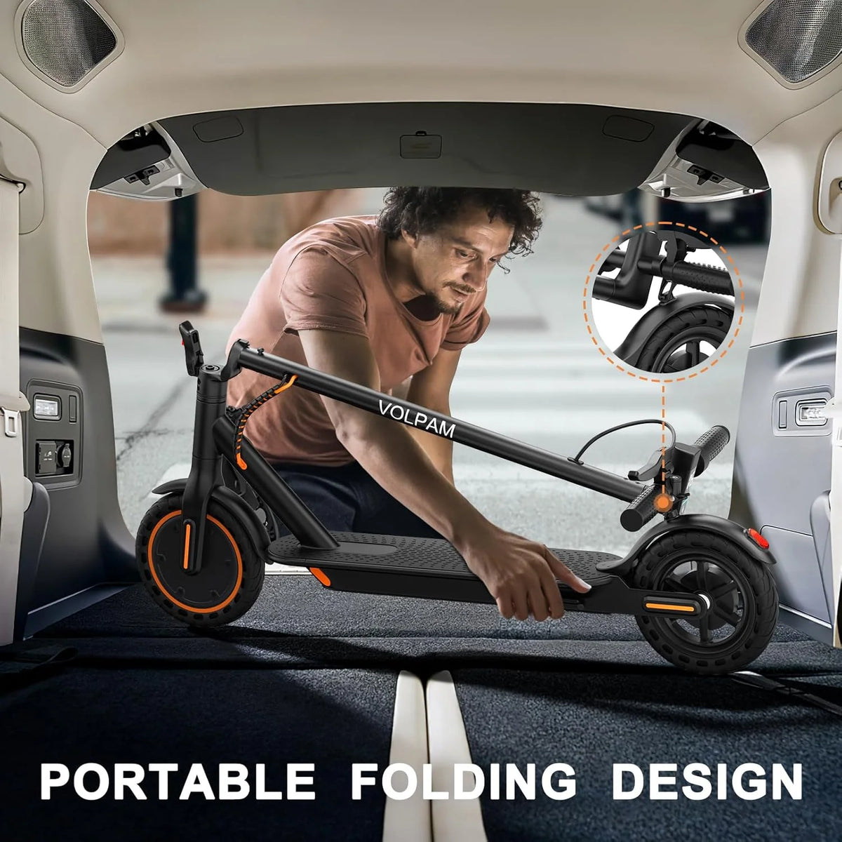 Electric Scooter With Solid Tires And Dual Braking - 350W/500W