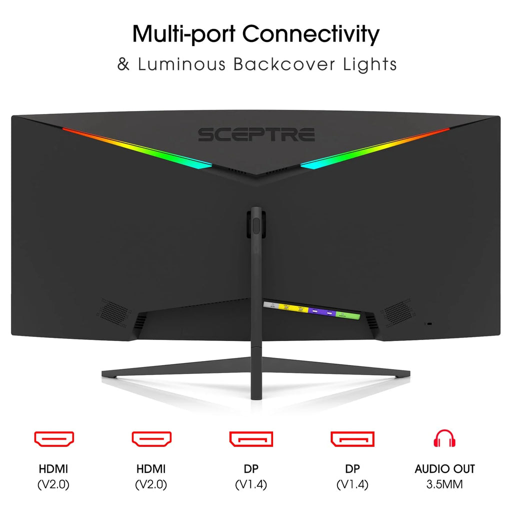 Sceptre 34 Inch 165Hz Curved Ultrawide WQHD Monitor - 3440 x 1440