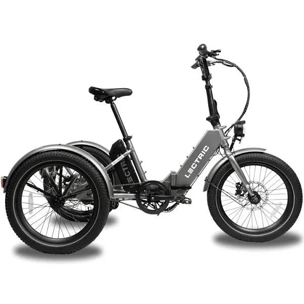 Lectric XP Trike Adult Folding 3-Wheel Electric Tricycle, Graphite, 500W, 20in x 4in Tires - XP Trike