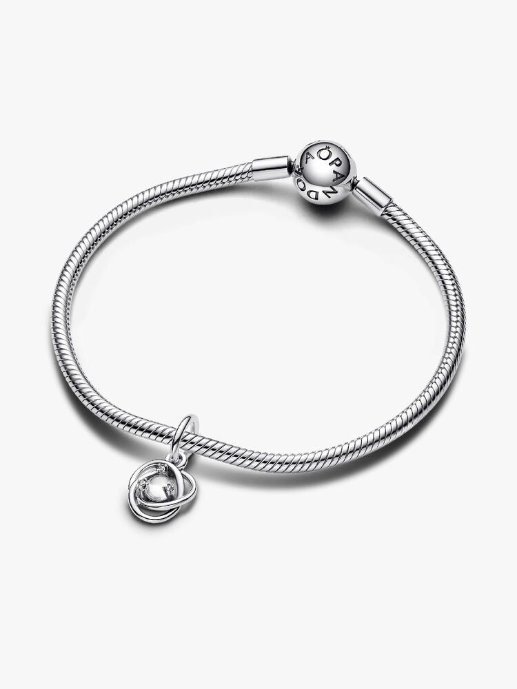 Clear Eternity Circle Dangle Charm