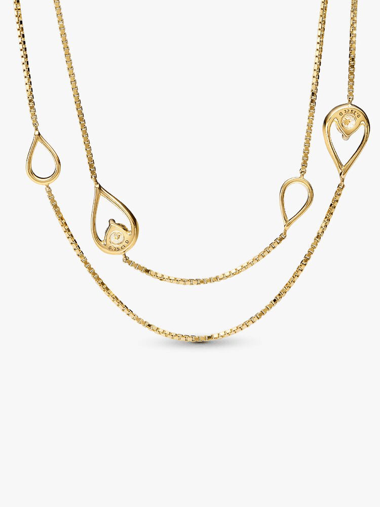 FINAL SALE - Pandora Infinite 14k Gold Lab-grown Diamond Long Pendant Necklace