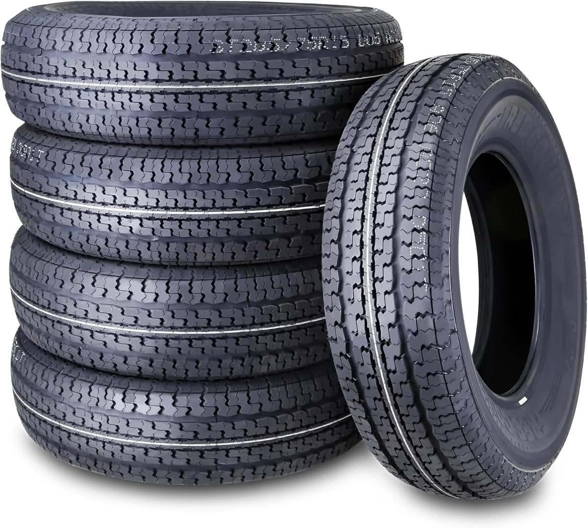 FREE COUNTRY Trailer Tires ST205/75R15, Set Of 4, 10-Ply Load Range E, Steel Belted Radial