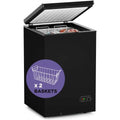 Northair Chest Freezer, 3.5 Cu Ft, 2 Removable Baskets, Black