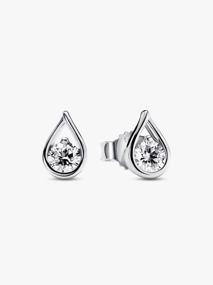 Pandora Infinite Lab-grown Diamond Ring and Earrings Set 1 ct tw Sterling Silver