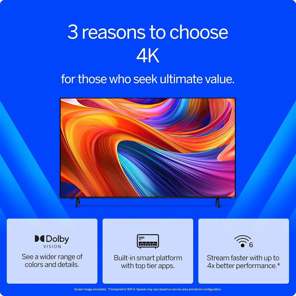 VIZIO 50 in 4K HDR Smart TV, Black - V4K50M-08