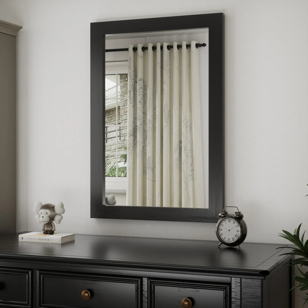 Rectangular Wall Mirror With Wood Frame, 18 x 26 in, 22 x 30 in, 24 x 36 in, or 40 x 26 in - Multiple Sizes