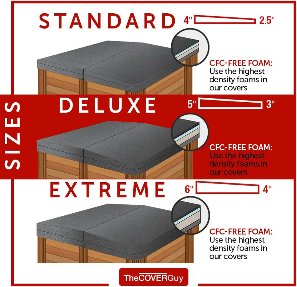 Custom Replacement Spa Cover - Tapered 6 in, 5 in, or 4 in