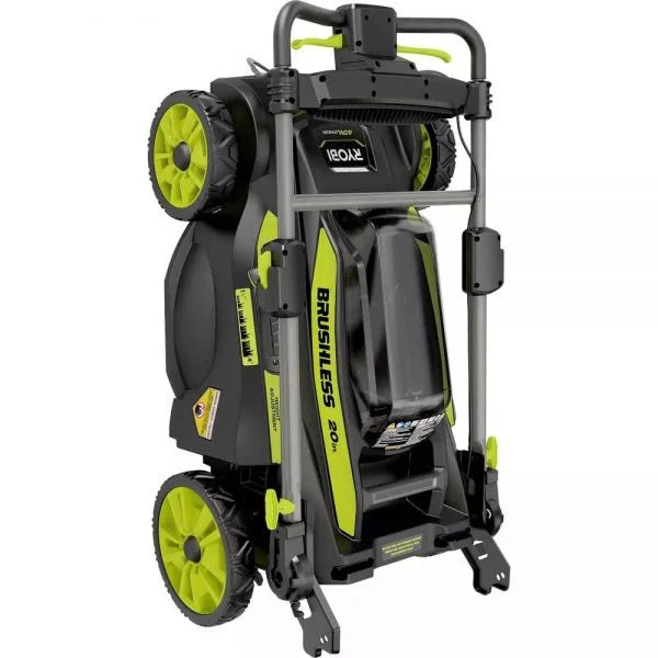 RYOBI 40-Volt 20 in Mower, String Trimmer And Leaf Blower Kit With 2 Batteries, 2 Chargers - RY401120-Y, RY40270, RY40407BTLVNM