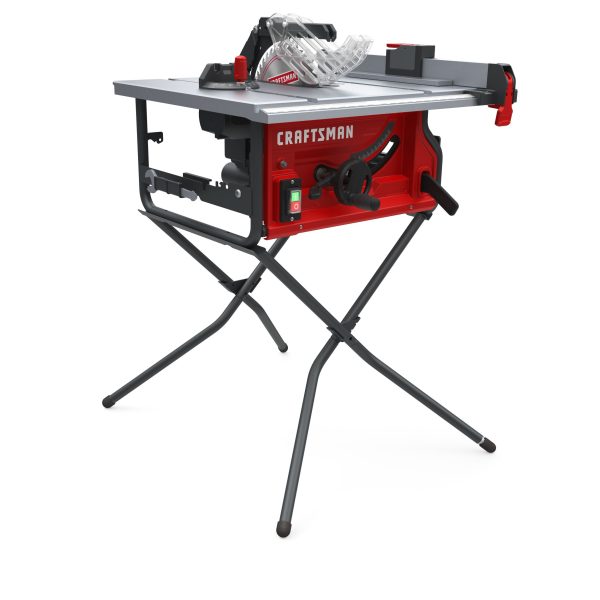 15 Amp Portable Jobsite Table Saw With 10-Inch Carbide-Tipped Blade, Folding Stand, 15-Piece Set