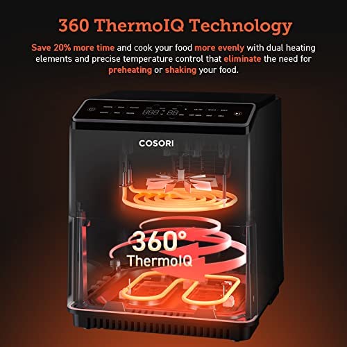 6.8-Qt Air Fryer With Dual Heating And Smart Temperature Control - CAF-P583S-KUS