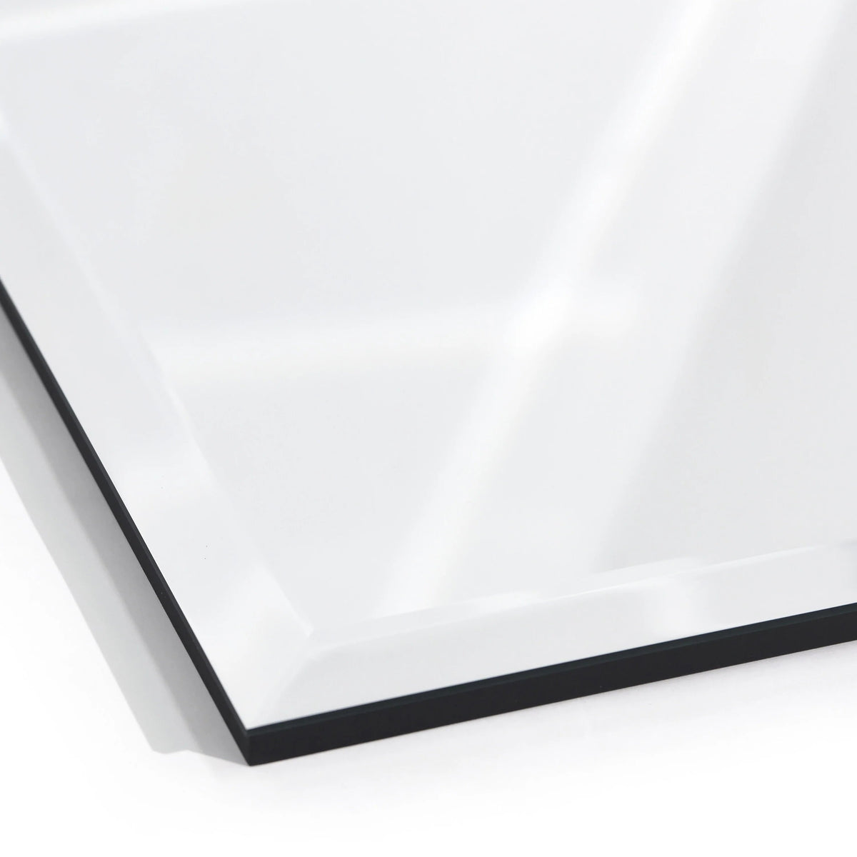 Frameless Beveled Prism Wall Mirror - Clear