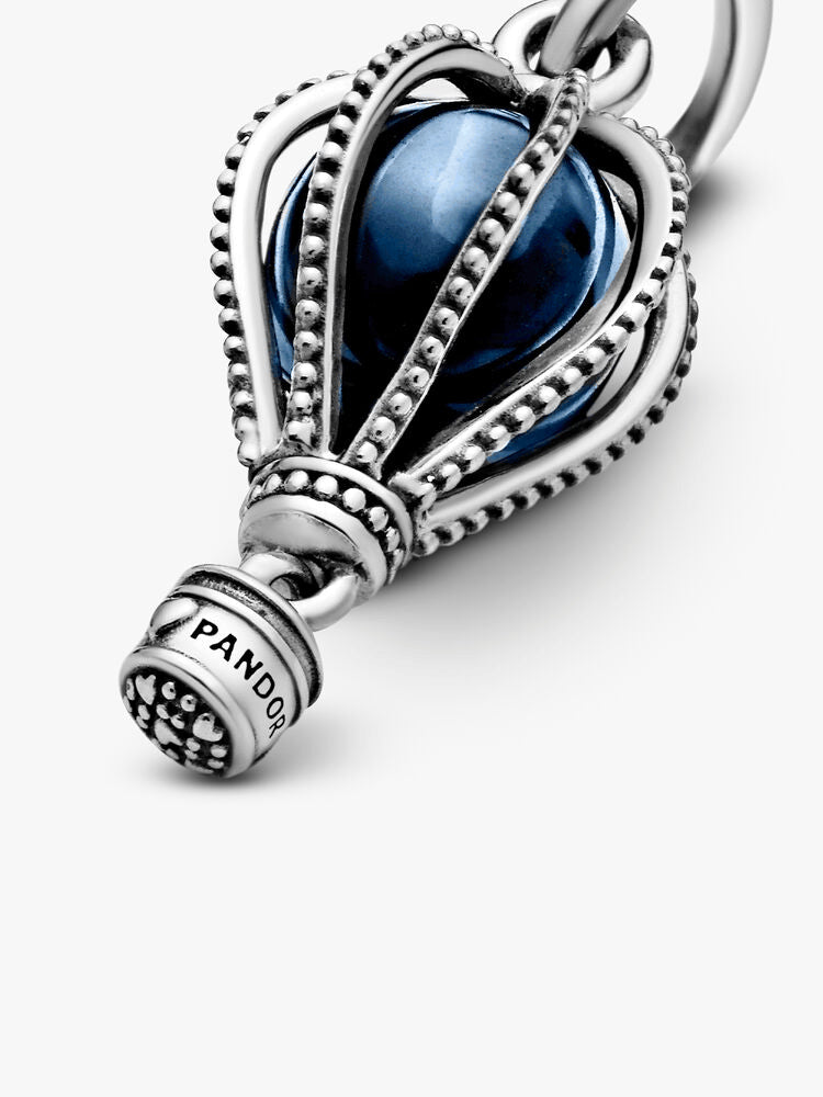 Blue Hot Air Balloon Travel Charm