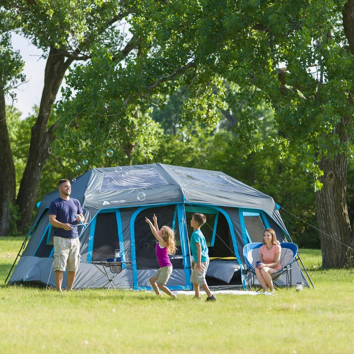 Ozark Trail 10-Person Dark Rest Instant Cabin Tent, Gray - WMT-141078D