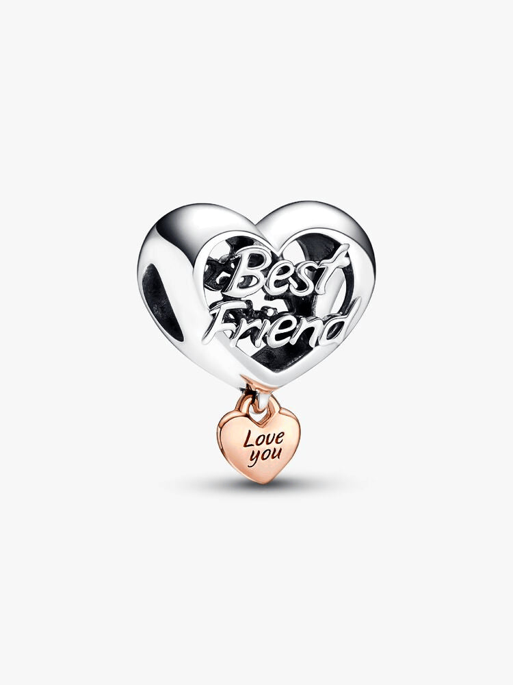 Love You Best Friend Heart Charm