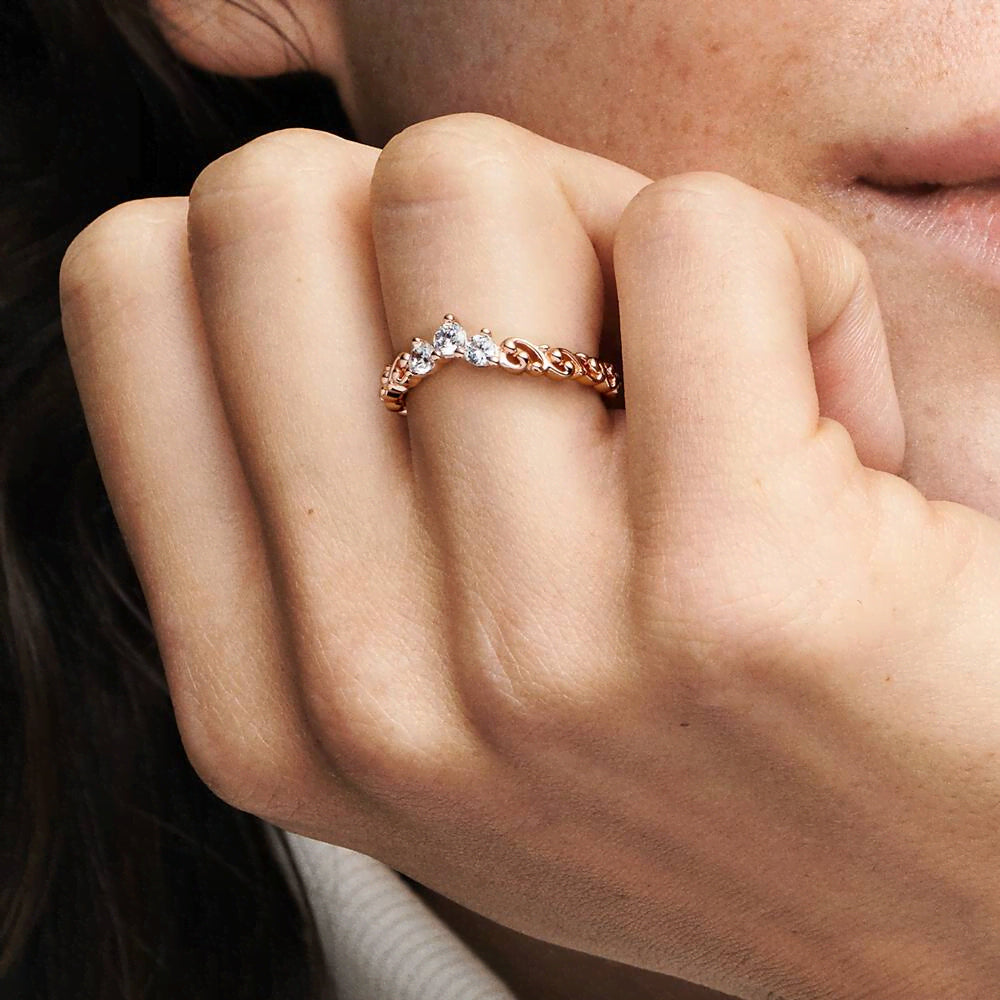 Regal Swirl Tiara Ring
