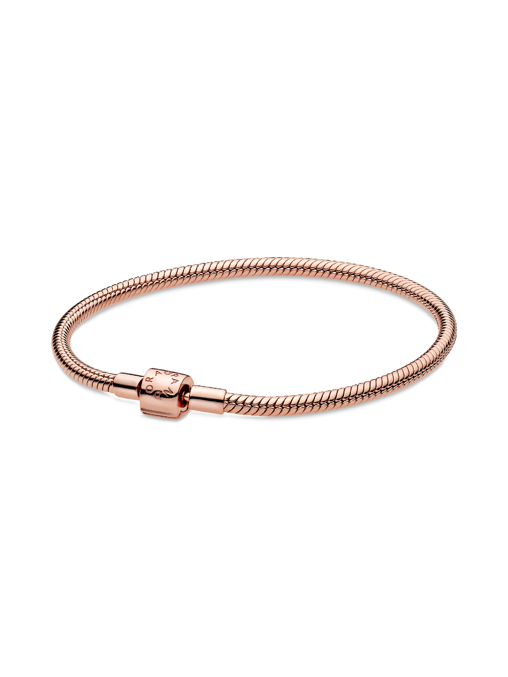 FINAL SALE - Pandora Moments Barrel Clasp Snake Chain Bracelet