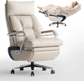 OKUP Executive Office Chair With 2 Motors, Footrest, 190 Kg Capacity, Beige - M80