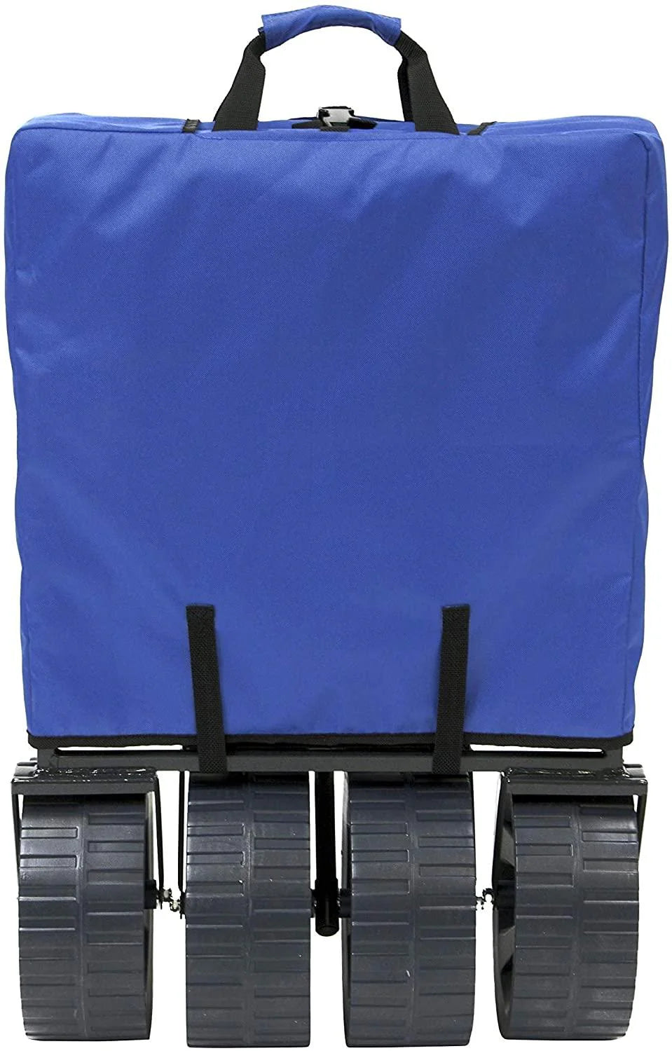 Mac Sports Heavy Duty Collapsible Folding All Terrain Utility Beach Wagon Cart, Blue/Black