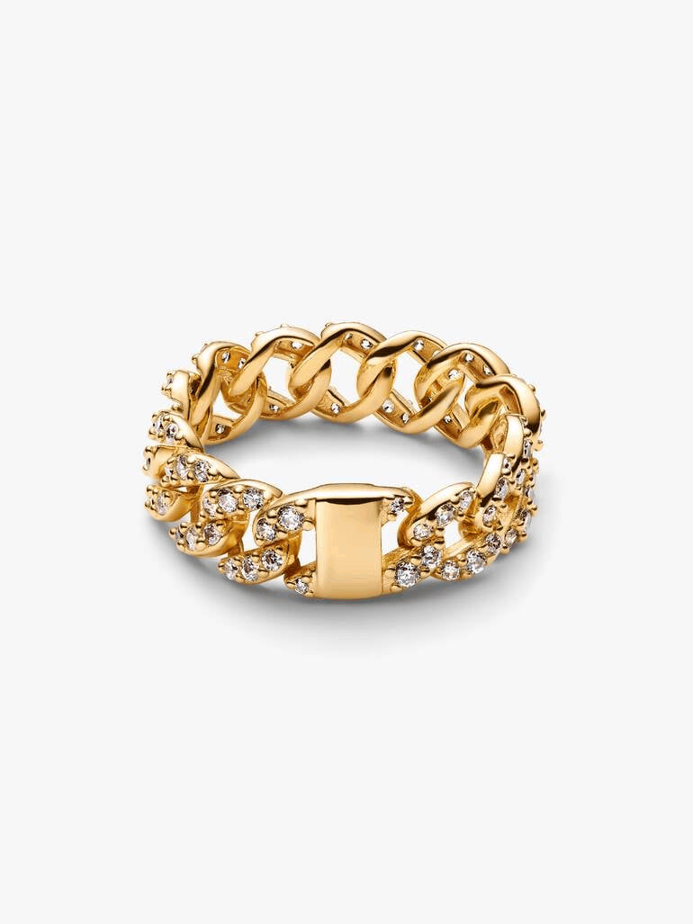 Pavé Cuban Chain Ring