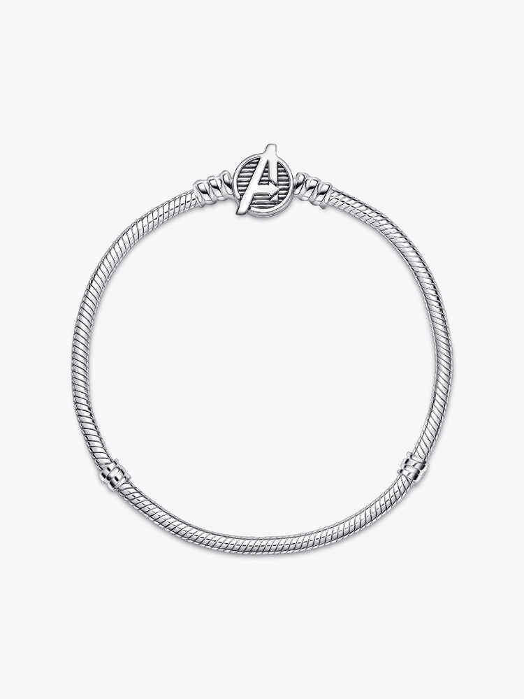 Pandora Moments Marvel The Avengers Logo Clasp Snake Chain Bracelet