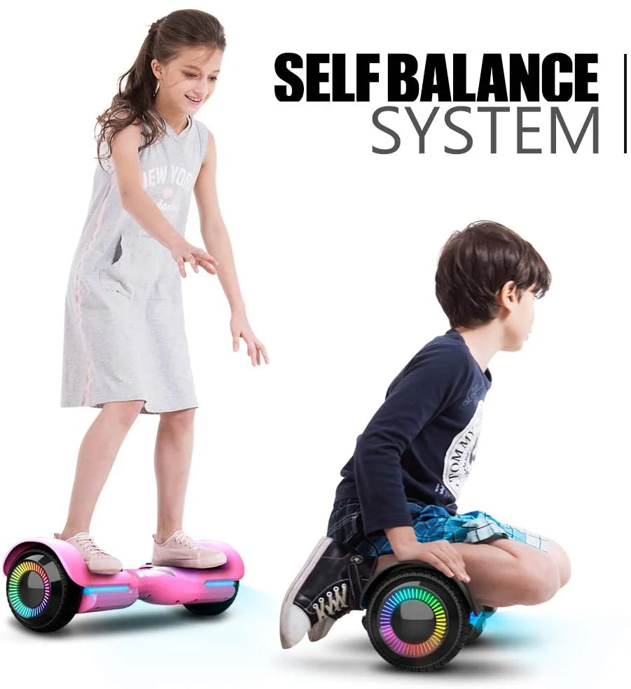 GYROOR 6.5 Inch Swift Smart Self-Balancing Hoverboard With Flashing Wheels, Speaker And App - UL2272