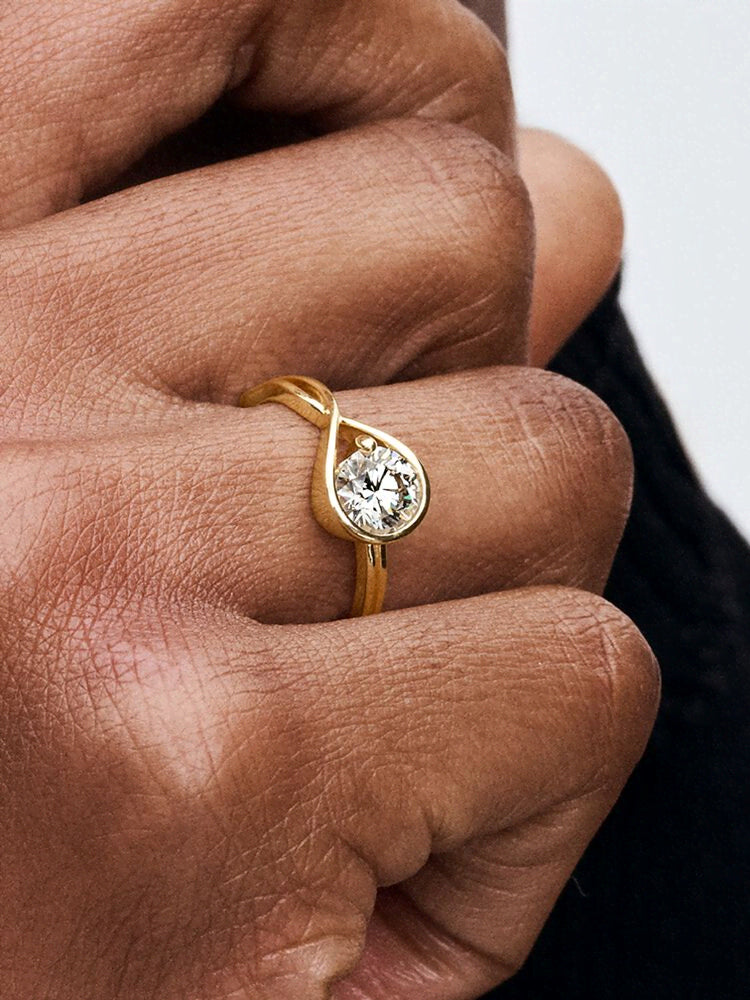Pandora Infinite 14k Gold Lab-grown Diamond Ring