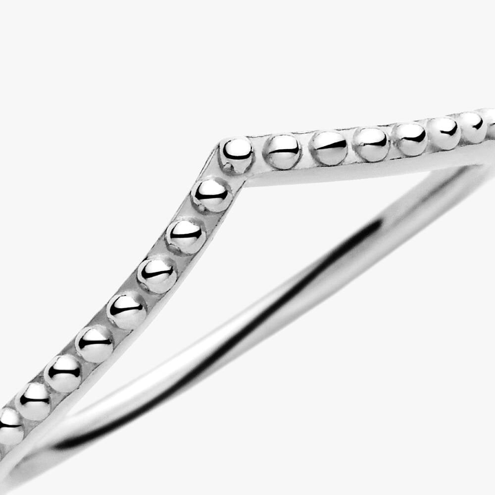 FINAL SALE - Beaded Wishbone Ring