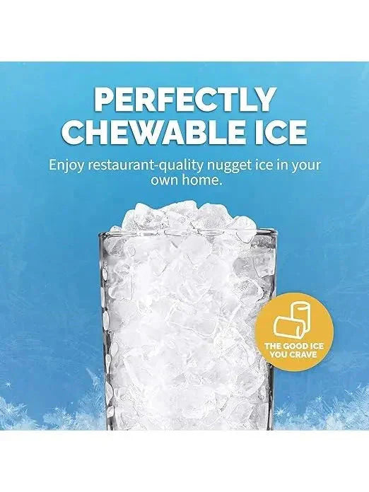 Newair Countertop Nugget Ice Maker With Self-Cleaning Function And Refillable Water Tank