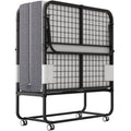Folding Rollaway Guest Bed With 75in x 31in Cot Mattress And 5in Memory Foam