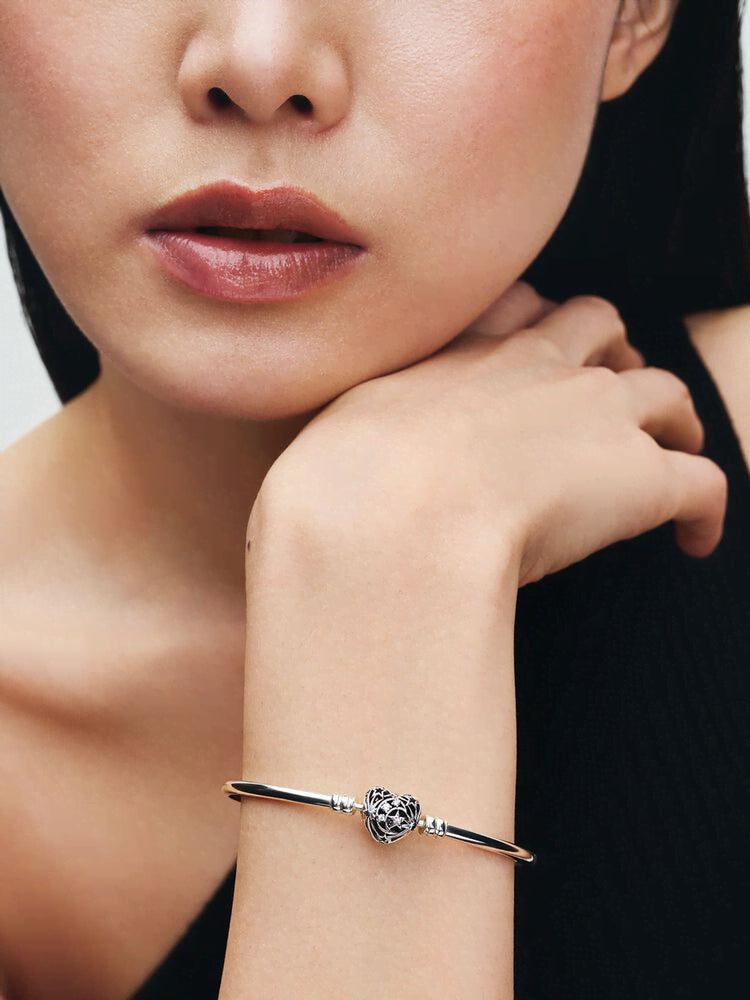 FINAL SALE - Celestial Heart Clasp Bangle